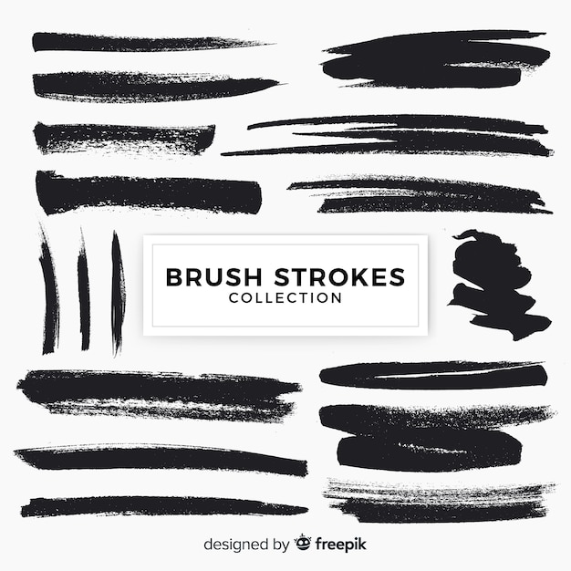 Free vector brush strokes pack