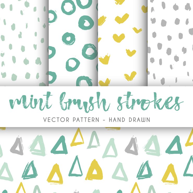 Free Vector brush strokes pattern collection