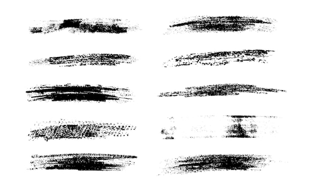 Free vector brush strokes set