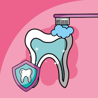 Чистка зубов символ стоматологической помощи