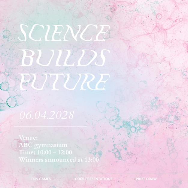 バブルアート科学テンプレートベクトルイベント美的ソーシャルメディア広告