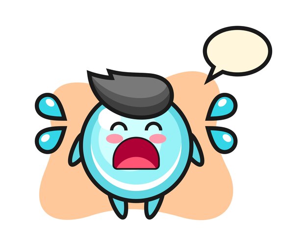 眼科 かわいいスタイルのデザインとしてバブルマスコットのイラスト プレミアムベクター