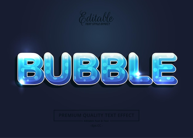 Bubble editable text style effect