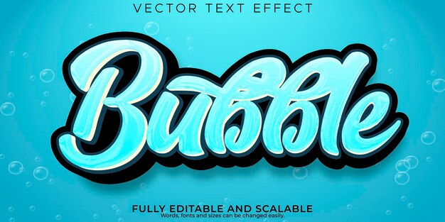 Bubble ocean text effect editable sea water text style