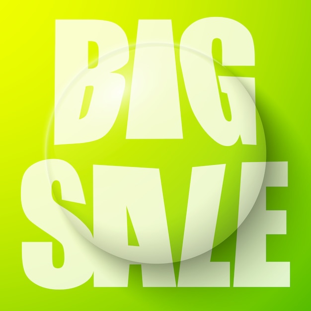 Бесплатное векторное изображение Пузырь с большим текстом продажи, баннер продажи
