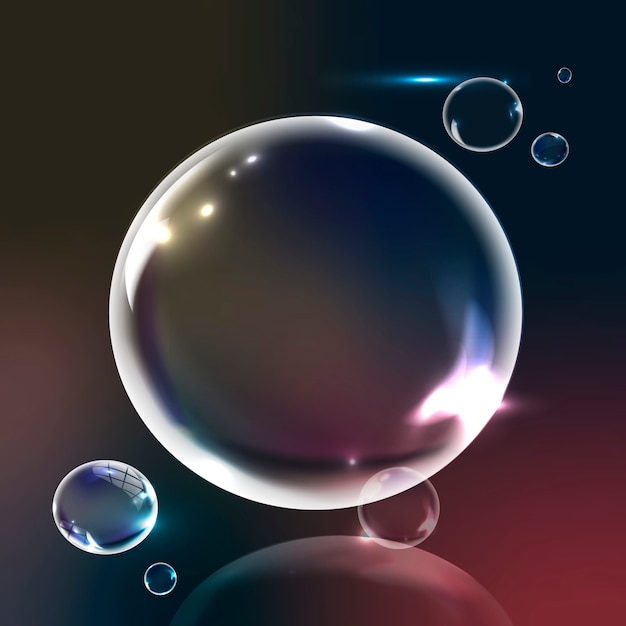 Free vector bubbles in gradient background