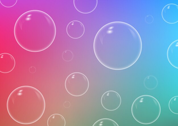 Пузыри на пастельном фоне градиента
