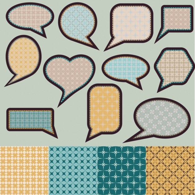 Free vector bubbles speech collection