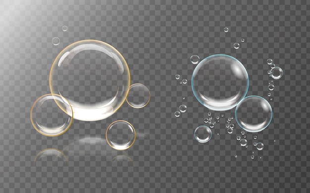 Bubbles template isolated on transparent background