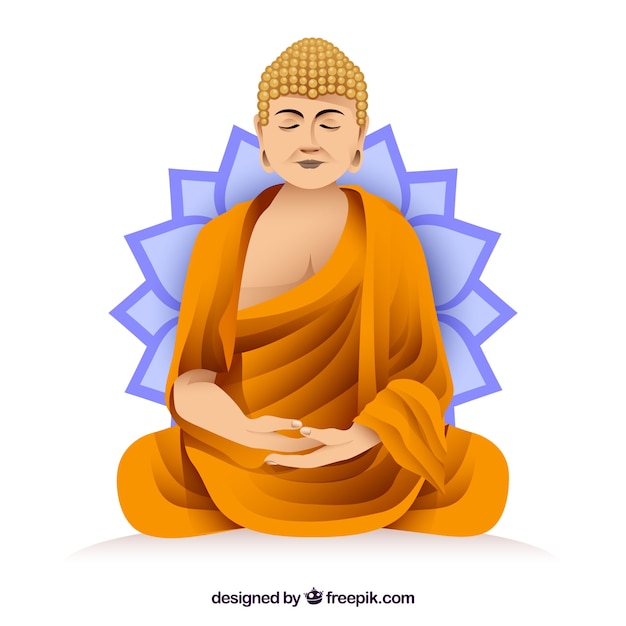 Бесплатное векторное изображение Фон будды