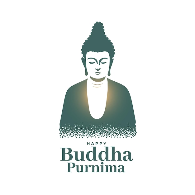 Vettore gratuito il fondo festivo di buddha purnima celebra il compleanno del signore