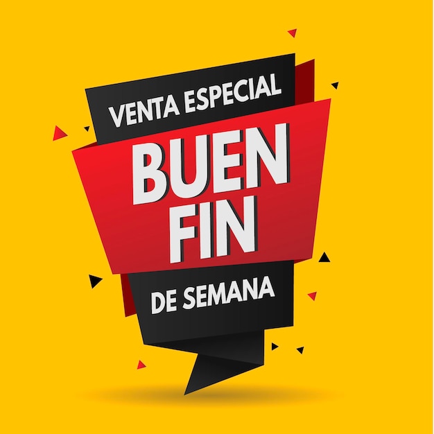 Free vector buen fin banner concept