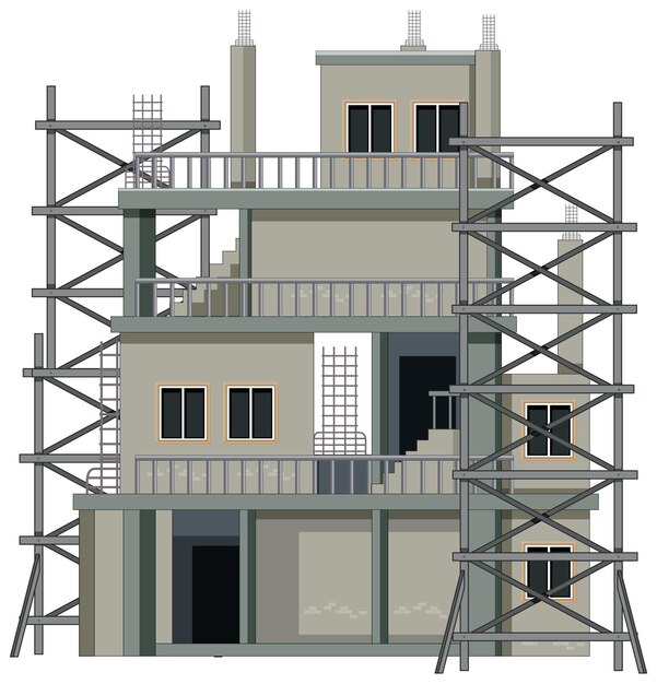 Building construction site concept