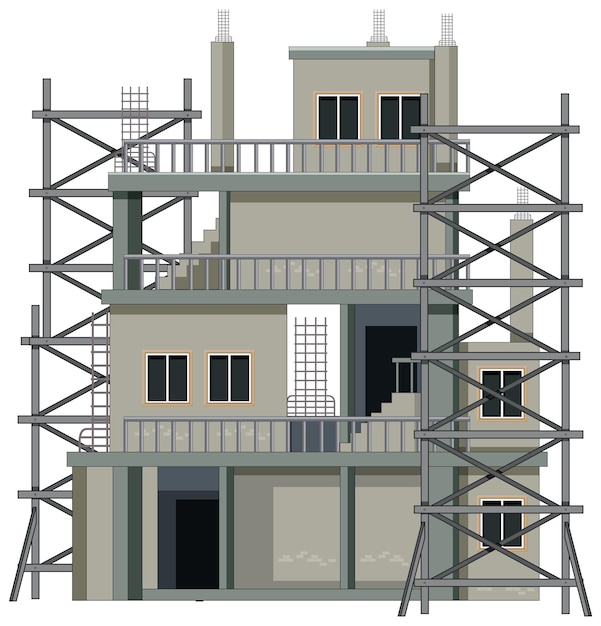 Building construction site concept