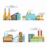 Free vector building industry elements set