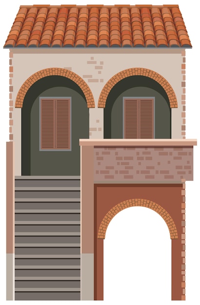 Free vector building made of bricks