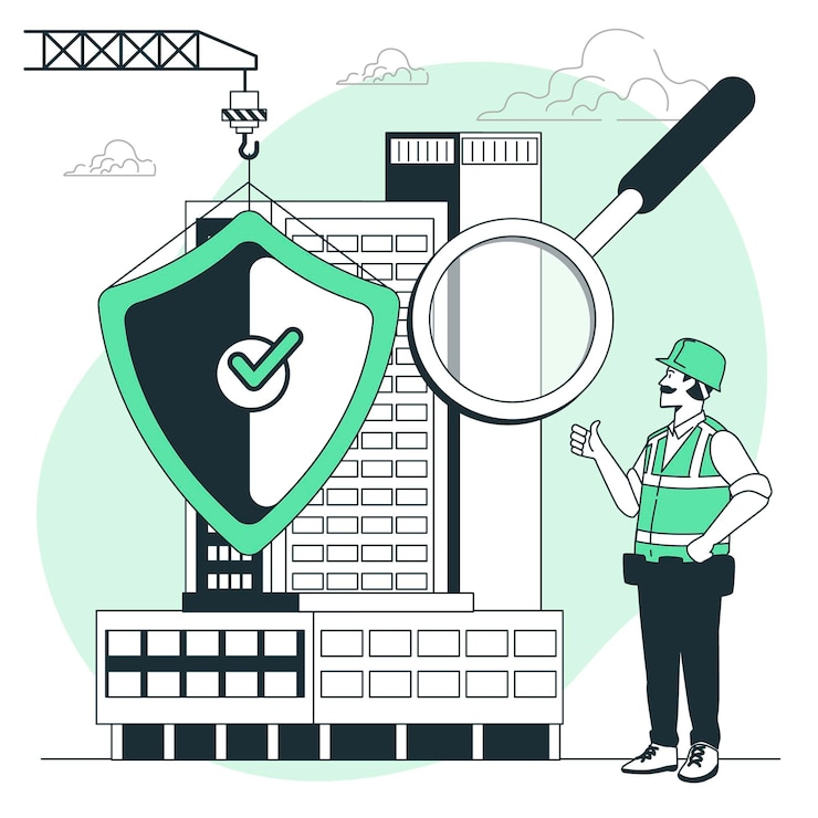 Free Vector building safety concept illustration