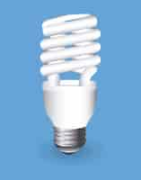 Free vector bulb over blue