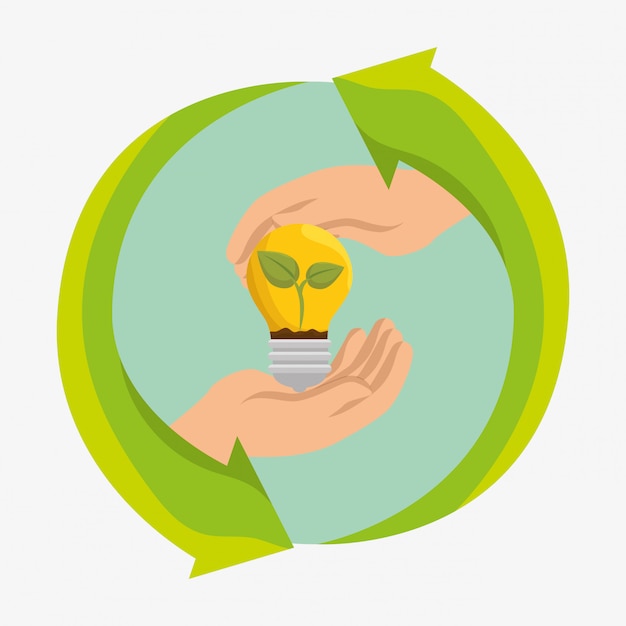 bulb energy ecology icons