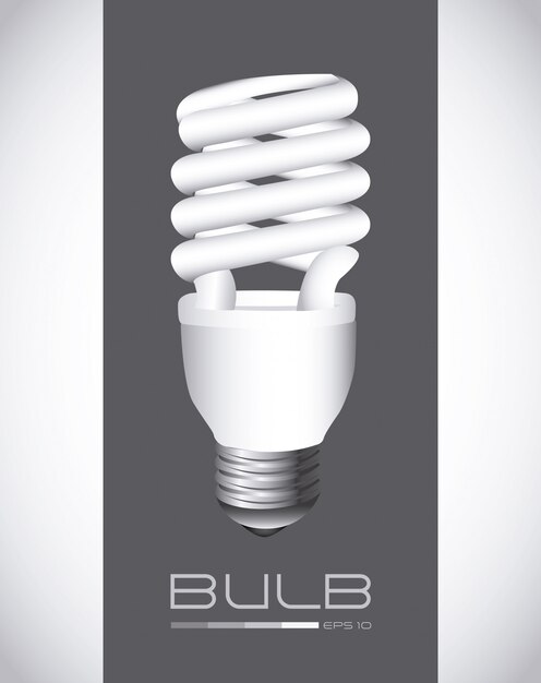 bulb over gray background