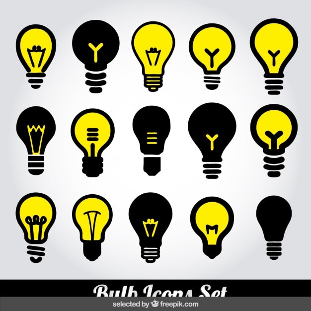 Free vector bulb icons set