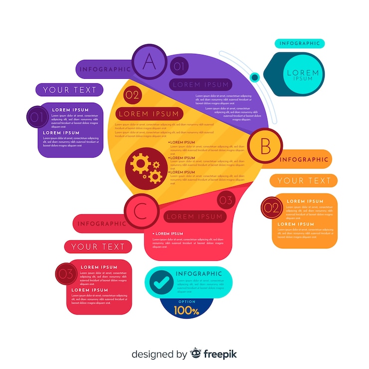 Free Vector bulb infographic