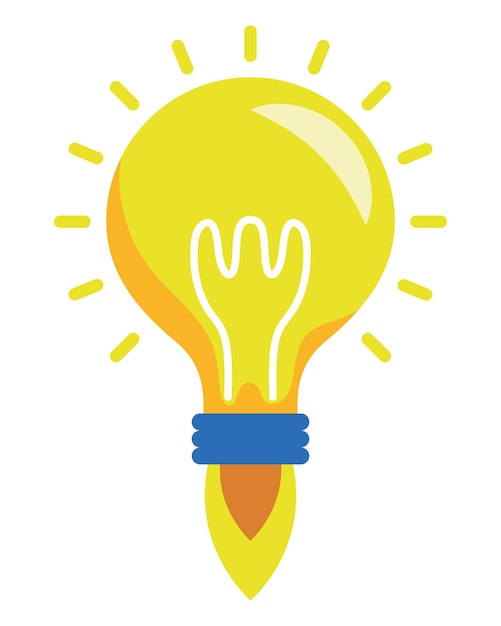 Free vector bulb start up