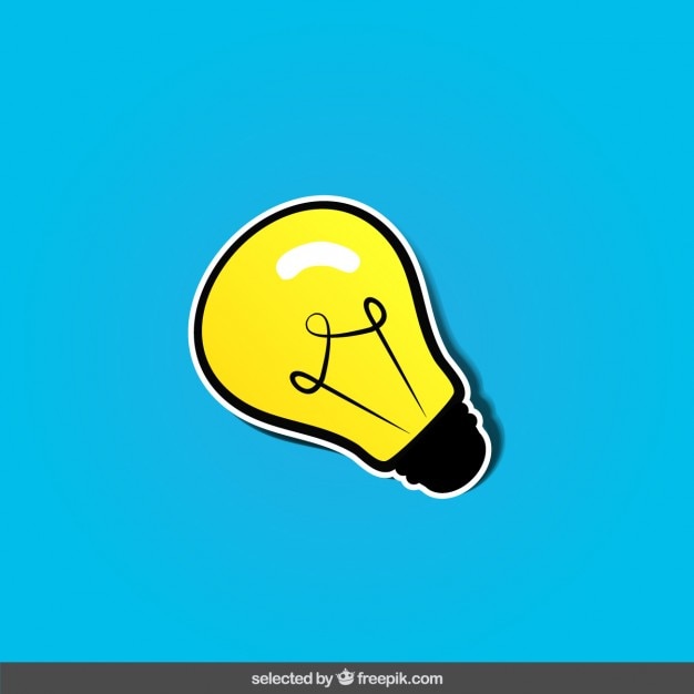 Free vector bulb sticker
