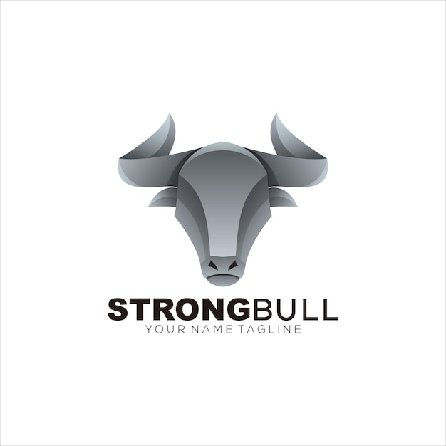bull head colorful logo gradient