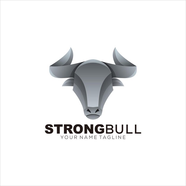 bull head colorful logo gradient