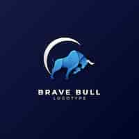 Free vector bull logo design template