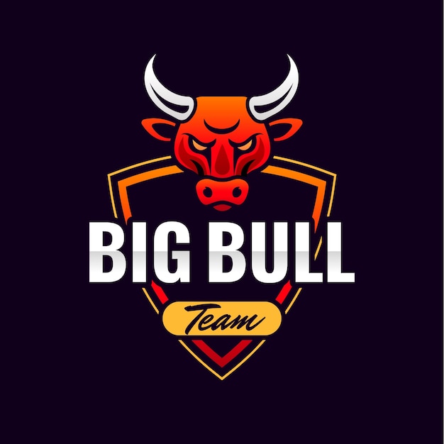 Free vector bull logo design template