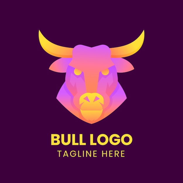 Шаблон дизайна логотипа Bull