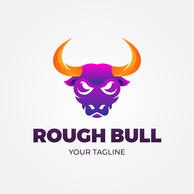 Дизайн шаблона логотипа бык