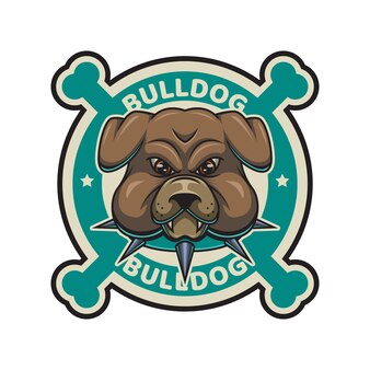 Premium Vector | Bulldog head logo vector illustration