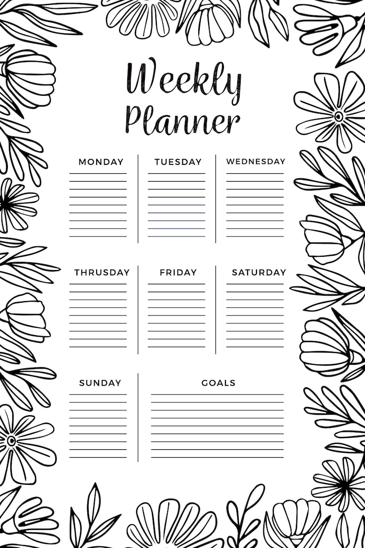 Free Vector bullet journal planner template
