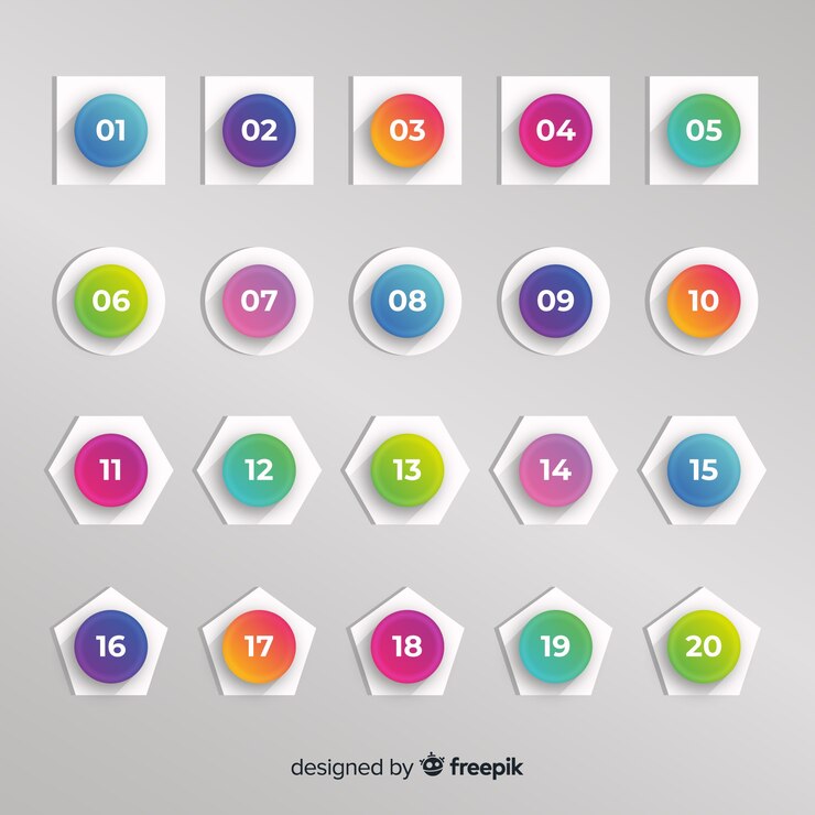 Free Vector bullet point collection
