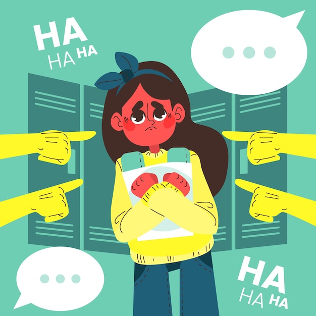 Free vector bullying concept illustration