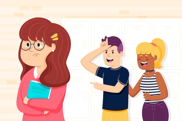 Free vector bullying illustration concept