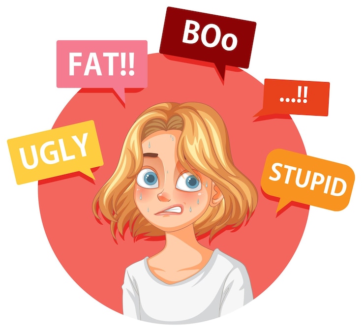 Free Vector bullying and negative selfimage