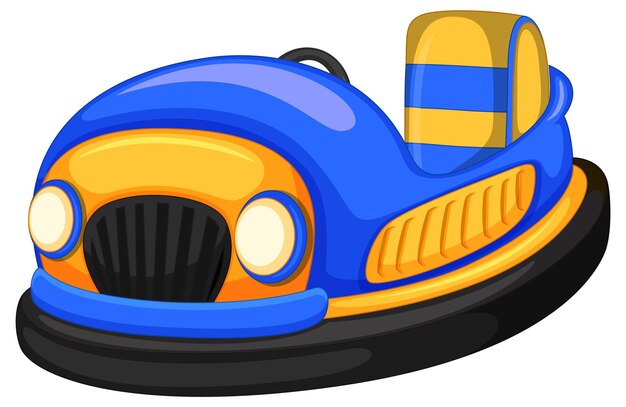 Bumper car in cartoon style