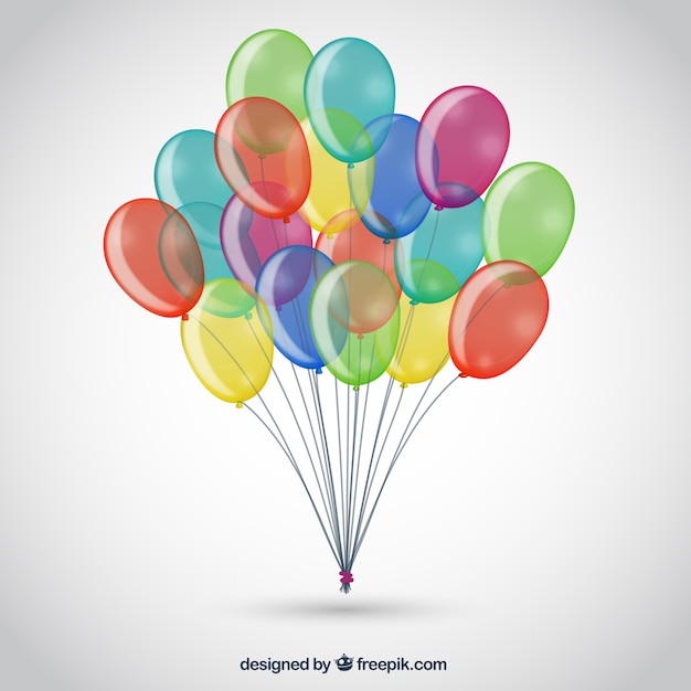 Bunch of colorful balloons