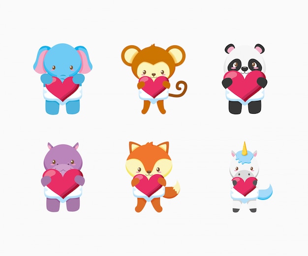 かわいい動物と赤ちゃんのおもちゃイラストデザインのバンドル プレミアムベクター かわいい動物と赤ちゃんのおもちゃイラストデザインのバンドル プレミアムベクター