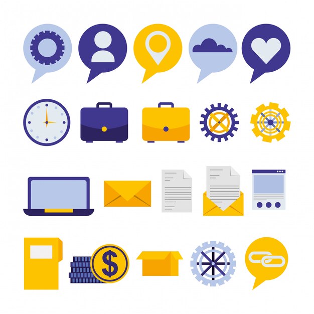 Bundle of social media marketing icons