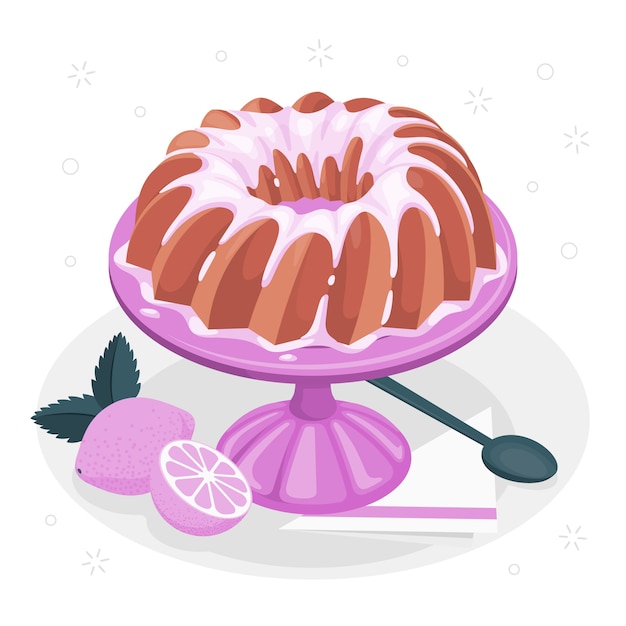 Free vector bundt cake concept illustration