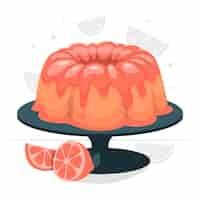 Free vector bundt cake concept illustration