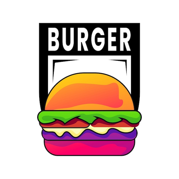 Vettore gratuito design del logo di burger