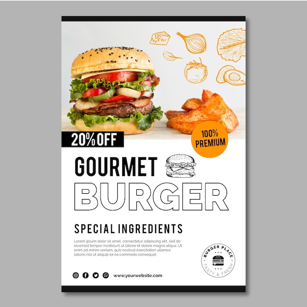 Burger poster template
