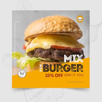 Burgers restaurant flyer template
