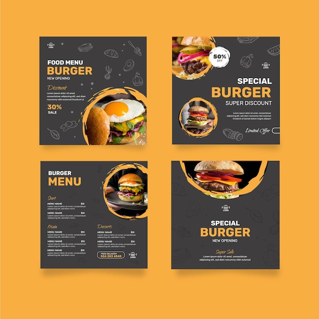 Burgers restaurant instagram posts